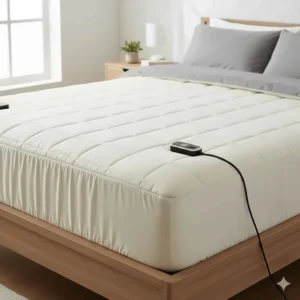 A king-size electric blanket with a fully elasticated skirt for a secure fit on a deep mattress.