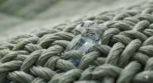 A high-resolution 4K photorealistic guide illustrating the modular layering system of 4 season temperature-regulating blankets.