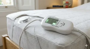 A simple 3-heat setting controller for a budget single electric blanket, showing easy-to-use sliding switches.
