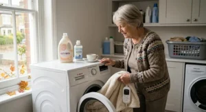 A machine-washable electric blanket designed for a single pensioner to ensure easy maintenance.